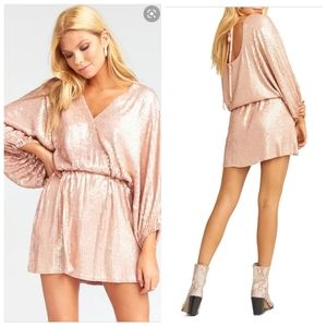 NWT SMYM Genevieve Mini Dress Rose Gold